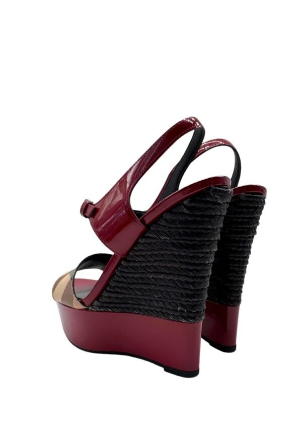 BURBERRY - NOVA CHECK CANVAS WEDGE - Image 11